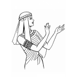 Dibujo para colorear Egipcia Bonita Dibujo De Mujer Egipcia Para Pintar Y Colorear Princesa De Egipto