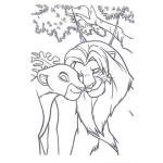 Dibujo para colorear Dibujo Del Rey Leon Con Su Reina Leona Para Pintar Y Colorear