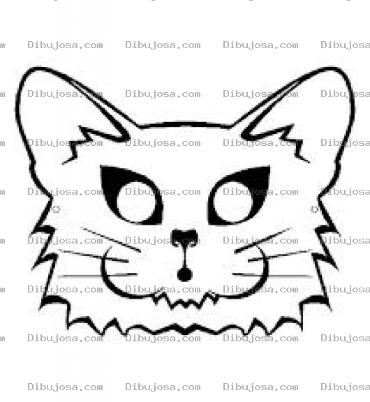 Dibujo para colorear Mascara De Gato Para Imprimir Recortar Y Colorear