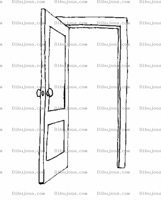 Dibujo para colorear Puertaabierta Dibujo De Puerta Abierta Para Pintar Y Colorear Puerta Con Marco