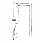 Dibujo para colorear Puertaabierta Dibujo De Puerta Abierta Para Pintar Y Colorear Puerta Con Marco