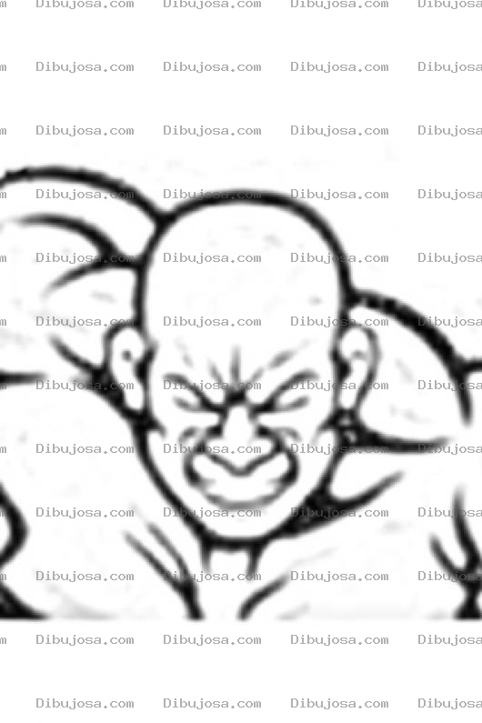 Dibujo para colorear Super Musculoso Haciendo Fuerzas Dibujo De Pelon Fuerte Con Trapecio Y Hombros Gigantes