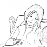 Dibujo para colorear Dibujo De Nina Enferma Para Pintar Y Colorear
