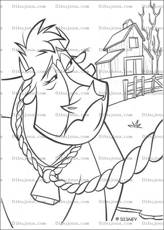 Dibujo para colorear Dibujo De Vaca Amarrada Para Pintar Y Colorear
