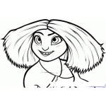Dibujo para colorear Mujer De Los Croods Para Pintar Y Colorear Dibujo De Los Croods