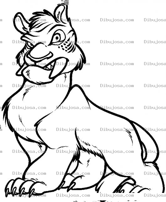 Dibujo para colorear Dibujo De Tigre De Los Croods Para Pintar Y Colorear