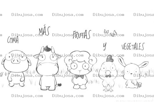Dibujo para colorear Dibujo De Animales Vegetarianos Para Pintar Y Colorear