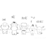 Dibujo para colorear Dibujo De Animales Vegetarianos Para Pintar Y Colorear