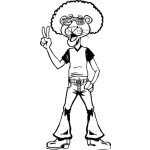 Dibujo para colorear Pantera Rosa Negrita Dibujo De La Pantera Rosa Con Afro Para Pintar Y Colorear