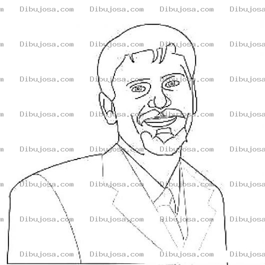 Dibujo para colorear Dibujo De Hombre Con Bigote Y Barba Para Colorear