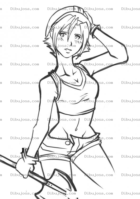 Dibujo para colorear Chica Trabajando Dibujo De Mujer Trabajadora Para Colorear