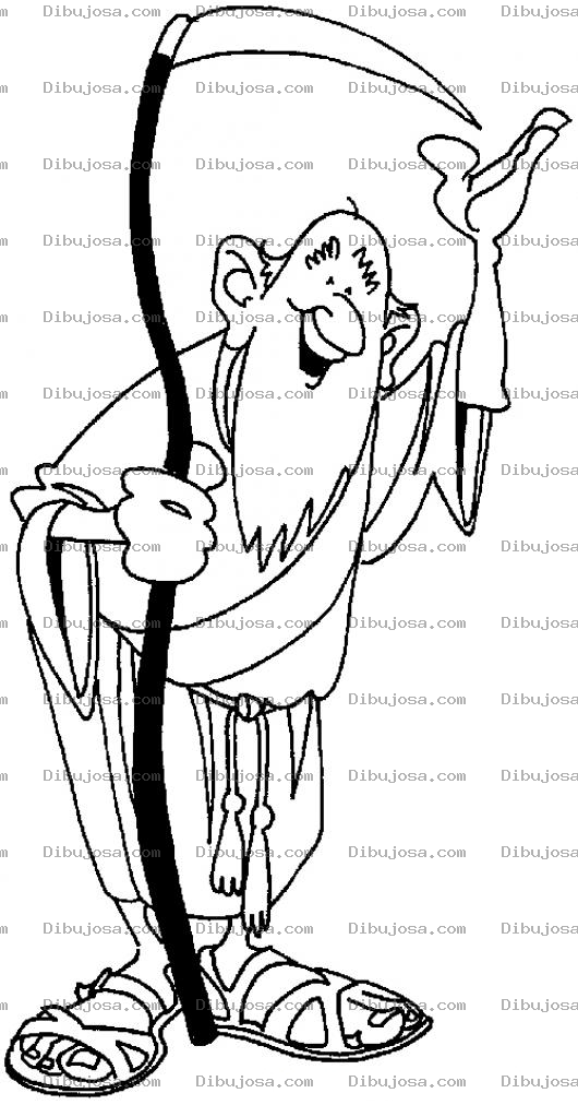 Dibujo para colorear El Viejito De La Muerte Para Pintar Y Colorear
