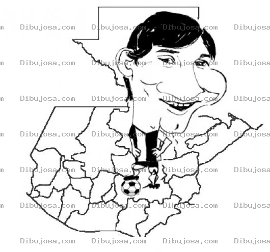 Dibujo para colorear Messi En Guatemala Dibujo De Lionelmessi Con El Mapa De Guatemalal Para Pintar Y Colorear