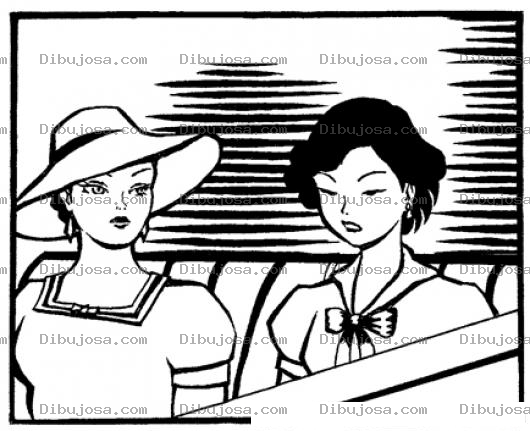 Dibujo para colorear Rubia Y Chinita Dibujo De Chica Ruibia Y Chica China Para Pintar Y Colorear