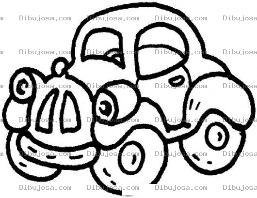Dibujo para colorear Pintar Carro Infantil