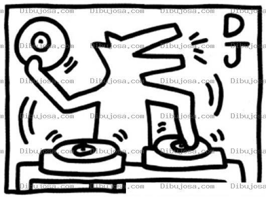 Dibujo para colorear Djperro Dibujo De Dj Perro Para Pintar Y Colorear Chucho Disk Jockey
