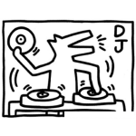Dibujo para colorear Djperro Dibujo De Dj Perro Para Pintar Y Colorear Chucho Disk Jockey
