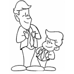 Dibujo para colorear Del Tal Palo Tal Astilla Dibujo De Papa E Hijo Para Pintar Y Colorear