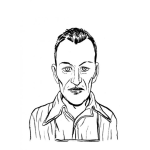Dibujo para colorear Dibujo De Un Hombre De Ojos Claros Para Pintar Y Colorear