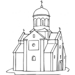 Dibujo para colorear Dibujo D Euna Iglesia Para Pintar Y Colorear