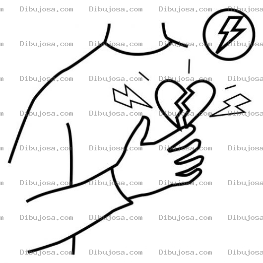Dibujo para colorear Dibujo De Un Infarto Para Pintar Y Colorear Un Paro Cardiaco