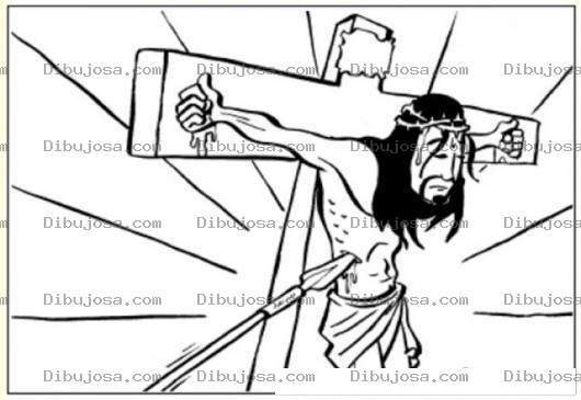 Dibujo para colorear Dibujo De La Crucifixion De JESUS Para Pintar Y Colorear