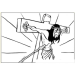 Dibujo para colorear Dibujo De La Crucifixion De JESUS Para Pintar Y Colorear