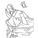 Dibujo para colorear Dibujo De Moises Bebe Para Pintar Y Colorear A Moisesito Flotando En El Rio