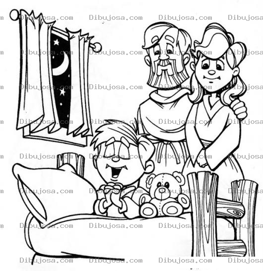 Dibujo para colorear Dibujo De Bebe Orando Para Pintar Y Colorear