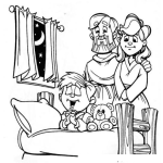 Dibujo para colorear Dibujo De Bebe Orando Para Pintar Y Colorear