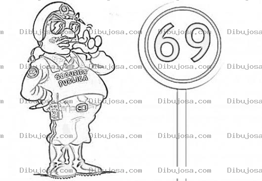 Dibujo para colorear Policia De Transito Para Pintar Y Colorear