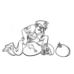 Dibujo para colorear Policia Y Ladron Dibujo De Un Policia Atrapando A Un Ratero Para Pintar Y Colorear Caco Robando