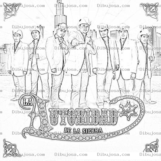 Dibujo para colorear Yo Me Quede Sin Nadie Yo Me Quede Sin Ella Yo Me Quede Sin Nada Dibujo De La Banda Autoridad De La Sierra Para Pintar Y Colorear