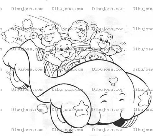 Dibujo para colorear Colorear Carro De Los Ositos Carinositos