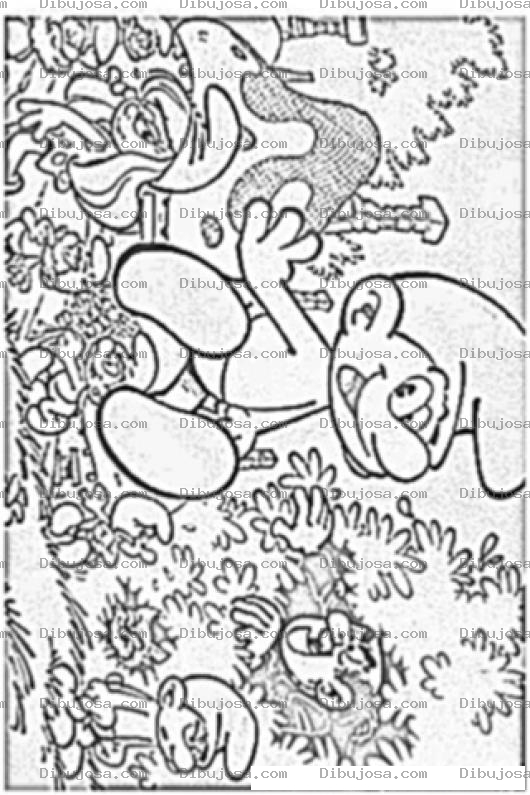 Dibujo para colorear Dibujo De Gargamel Y Los Pitufos Para Pintar Y Colorear Pitufilandia