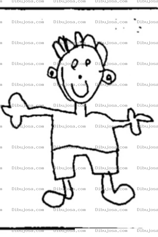 Dibujo para colorear Dibujo De Un Nino Feliz Dibujado Por Antwone Brooks El 9 De Agosto Del 2013