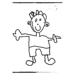 Dibujo para colorear Dibujo De Un Nino Feliz Dibujado Por Antwone Brooks El 9 De Agosto Del 2013