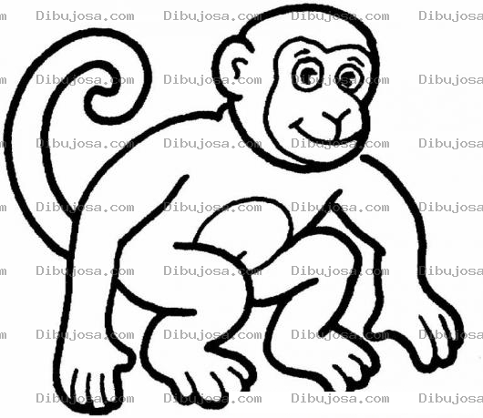 Dibujo para colorear Colorear Mico Sentado