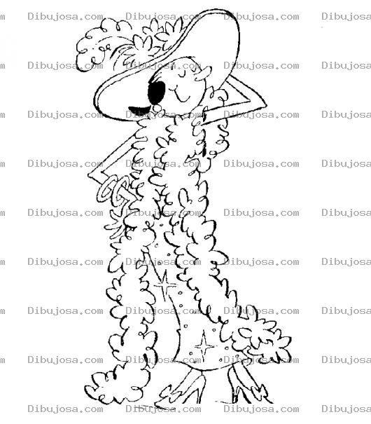 Dibujo para colorear Dibujo De Olivia Glamourosa Para Pintar Y Colorear