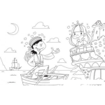 Dibujo para colorear Colorear A Romeo Y Julieta En El Mar