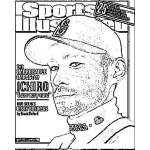 Dibujo para colorear Ichirosuzuki Dibujo Del Beisbolista Ichiro Suzuki En La Revistar Sports Illustrated Para Pintar Y Colorear