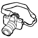 Dibujo para colorear Dibujo De Camara De Fotos Para Pintar Y Colorear Camara Fotografica Profesional