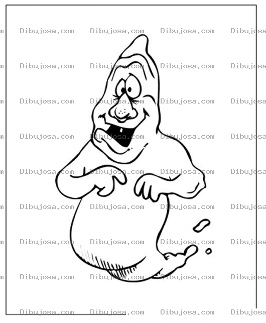 Dibujo para colorear Dibujo De Fantasma Viejo Para Pintar Y Colorear