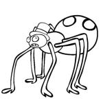 Dibujo para colorear Dibujo De Arana Potuda Para Pintar Y Colorear