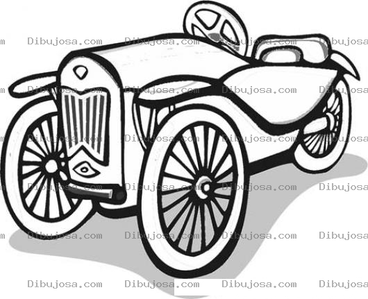 Dibujo para colorear Pintar Carro Antiguo
