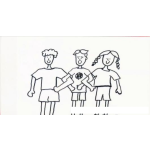 Dibujo para colorear Dibujo De Tres Amigos Unidos Para Pintar Y Colorear