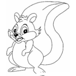 Dibujo para colorear Dibujo De Una Ardillita Para Pintar Y Colorear