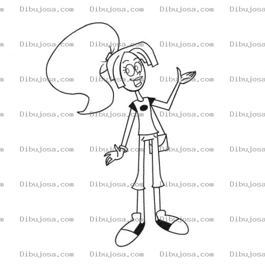 Dibujo para colorear Dibujo De Chica Rubia Para Pintar Y Colorear