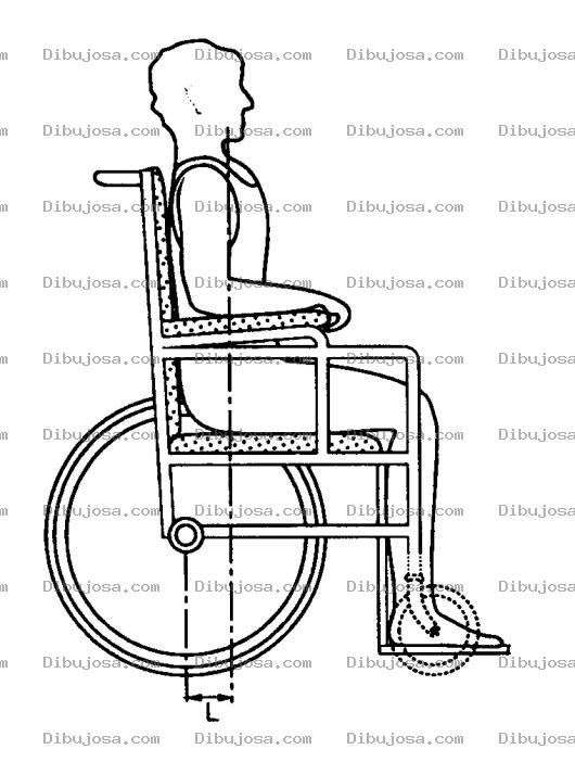 Dibujo para colorear Dibujo De Silla De Ruedas Para Pintar Y Colorear