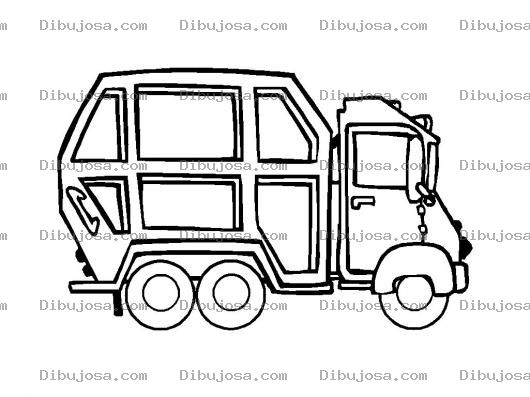 Dibujo para colorear Colorear Camion De Basura